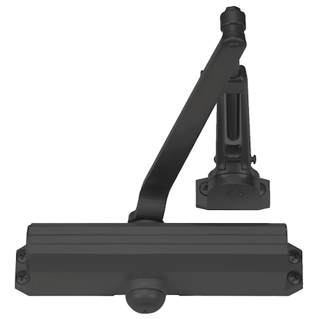 Norton Co Tri-Packed, Hold Open Door Closer, Size 4, Backcheck, Black Painted 1604BCH 693